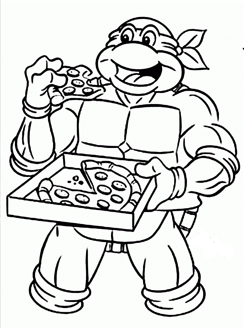 Ninja Turtle Eating Pizza