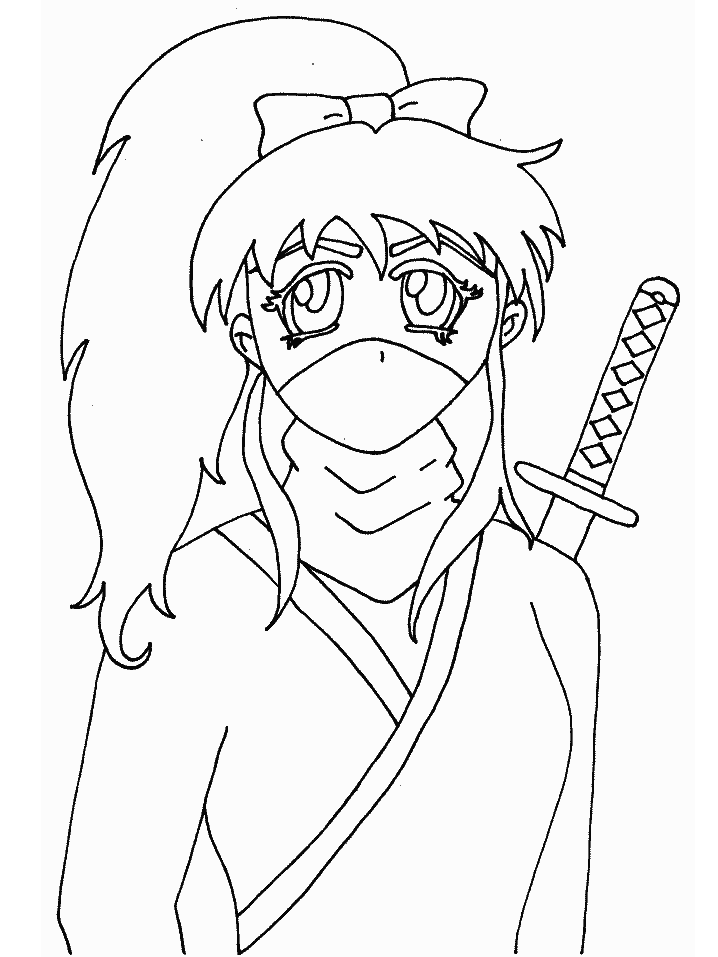 Lady Ninja Coloring Game Lady Ninja