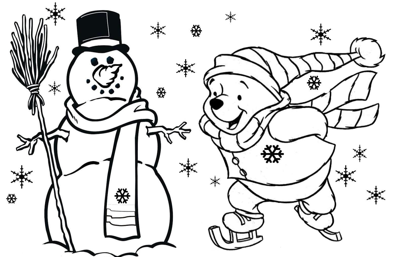 Pooh Ice Skating Coloring Game Pooh Ice Skating