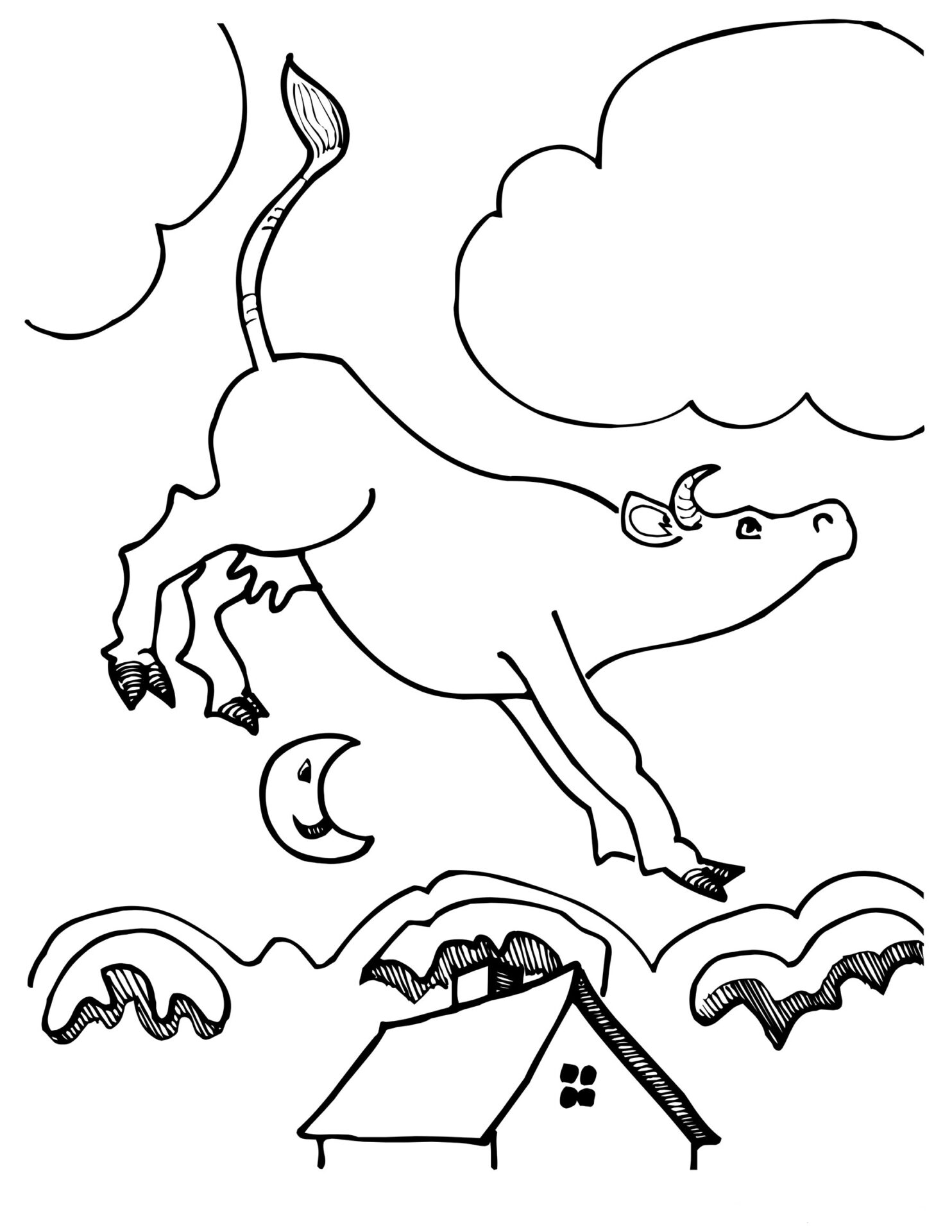Flying Cow Coloring Game Flying Cow