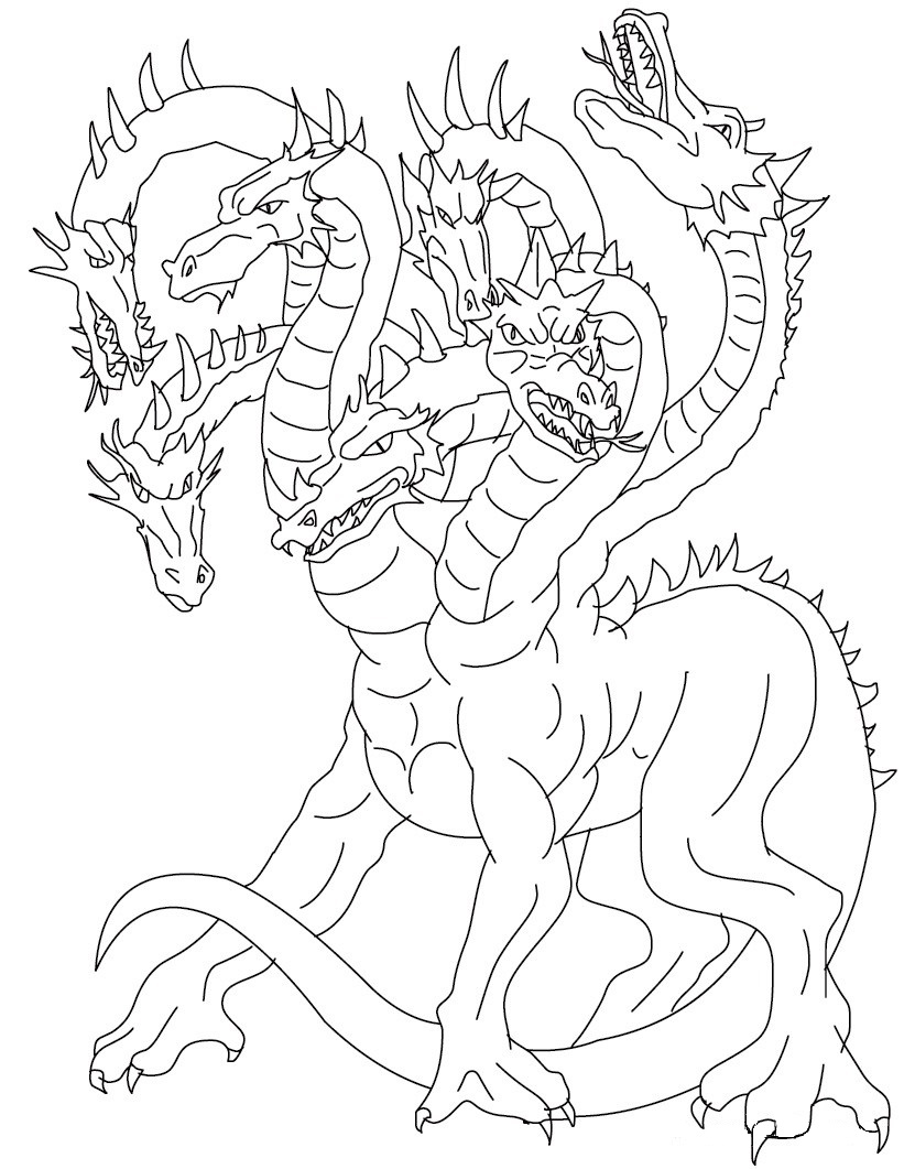 Cartoon Hydra Coloring - Play Free Coloring Game Online