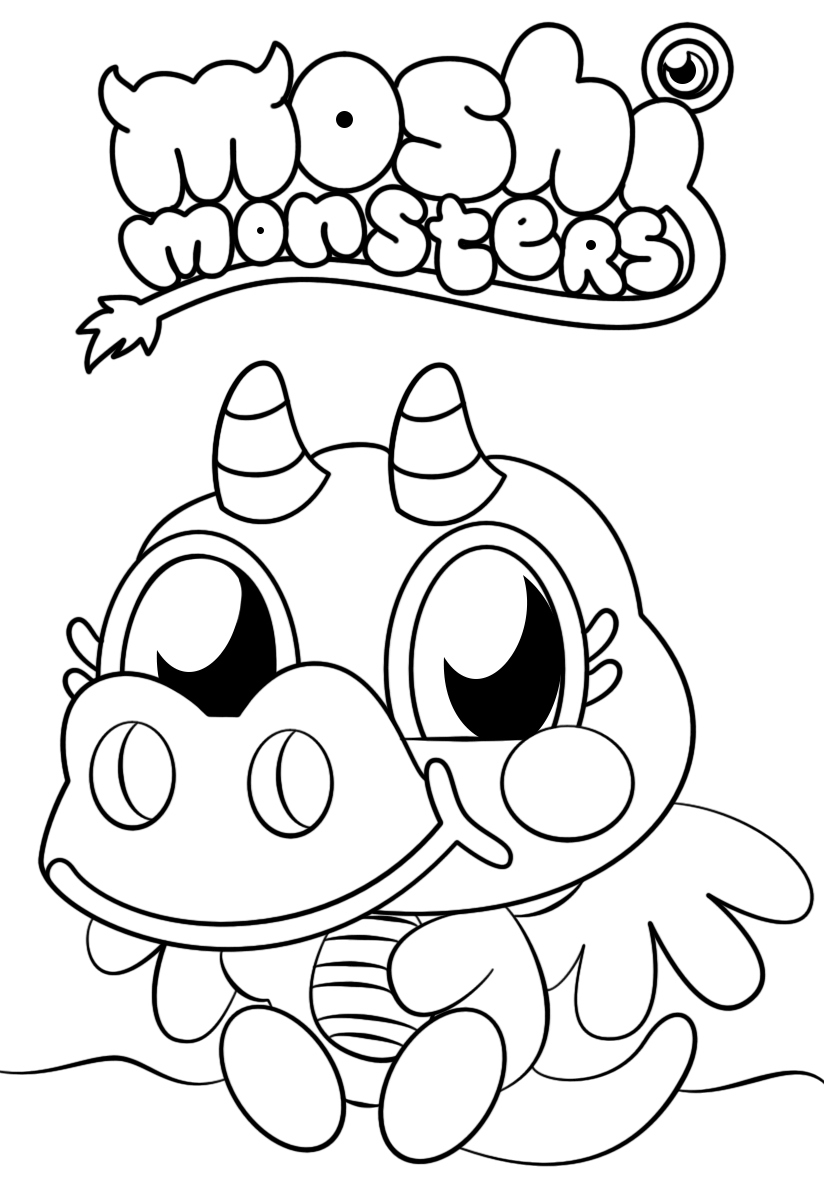 Cute Moshi Monster Coloring Game Cute Moshi Monster