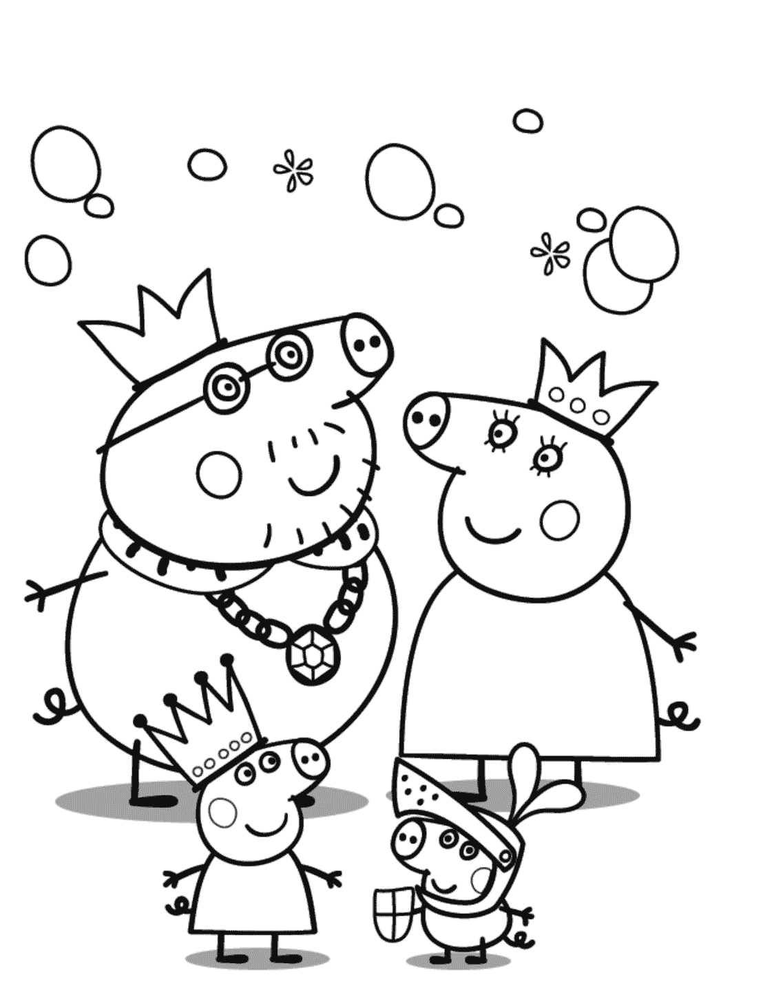Family Peppa Pig Coloring Game Family Peppa Pig