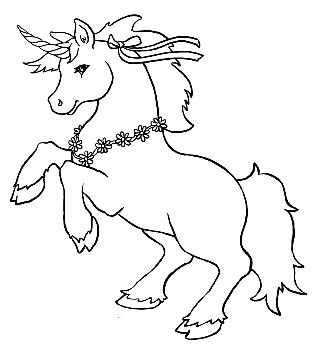 Unicorn With Wreath Coloring Game Unicorn With Wreath