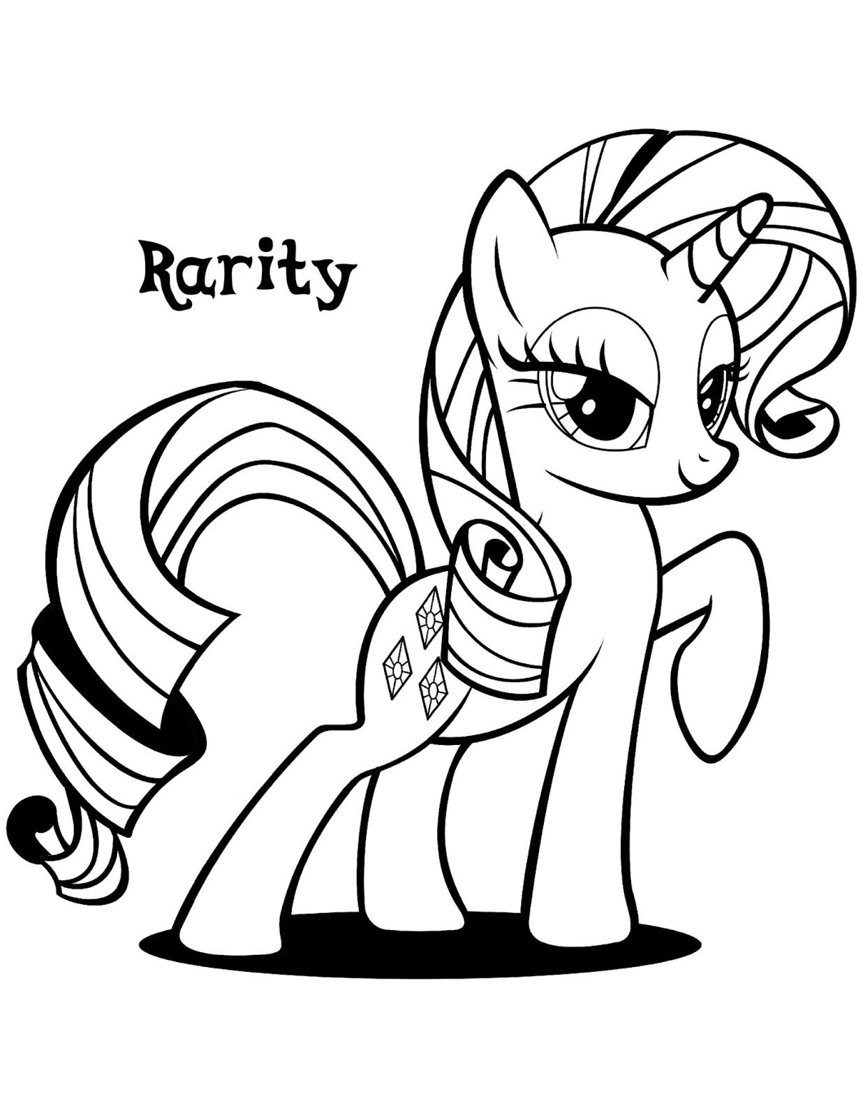 Rarity Unicorn Coloring Game Rarity Unicorn