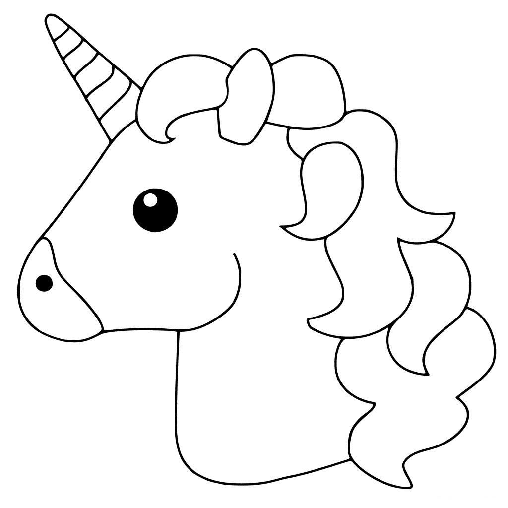 Simple Unicorn’s Head Coloring Game Simple Unicorn’s Head