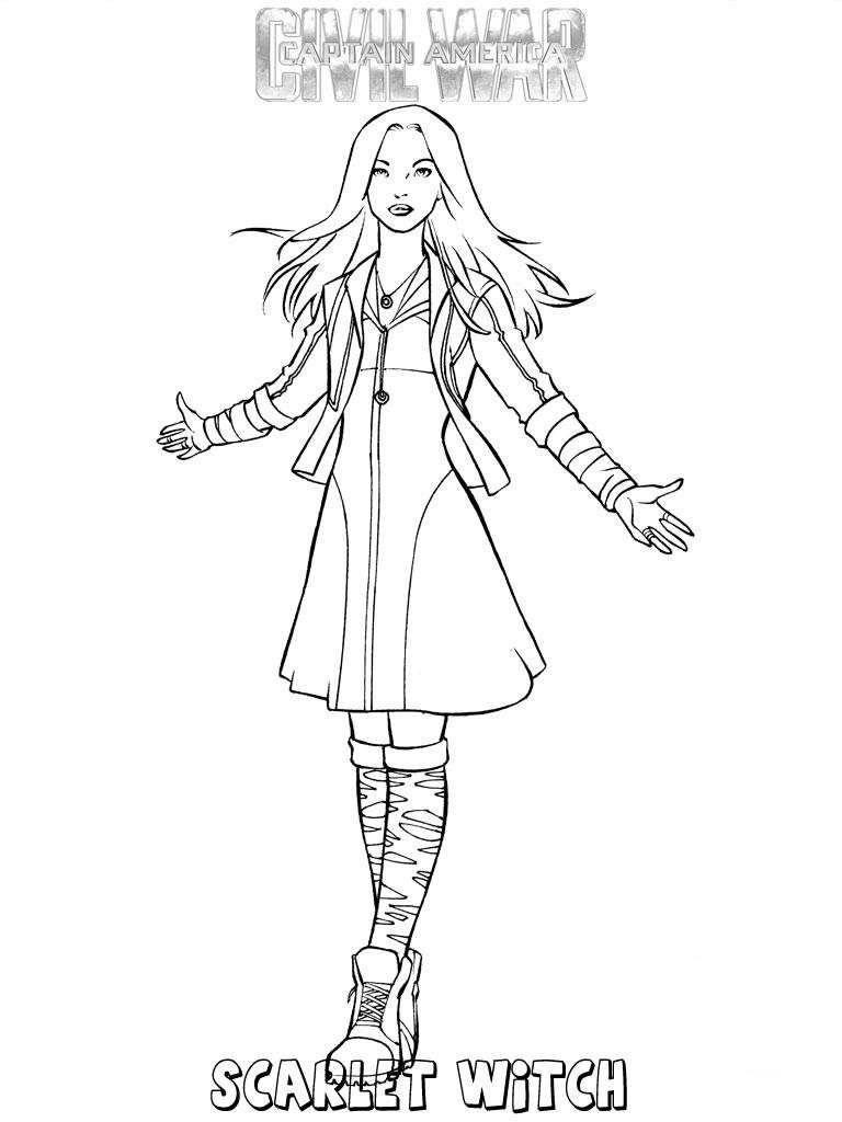 Scarlet Witch Coloring Games - ColoringGames.Net