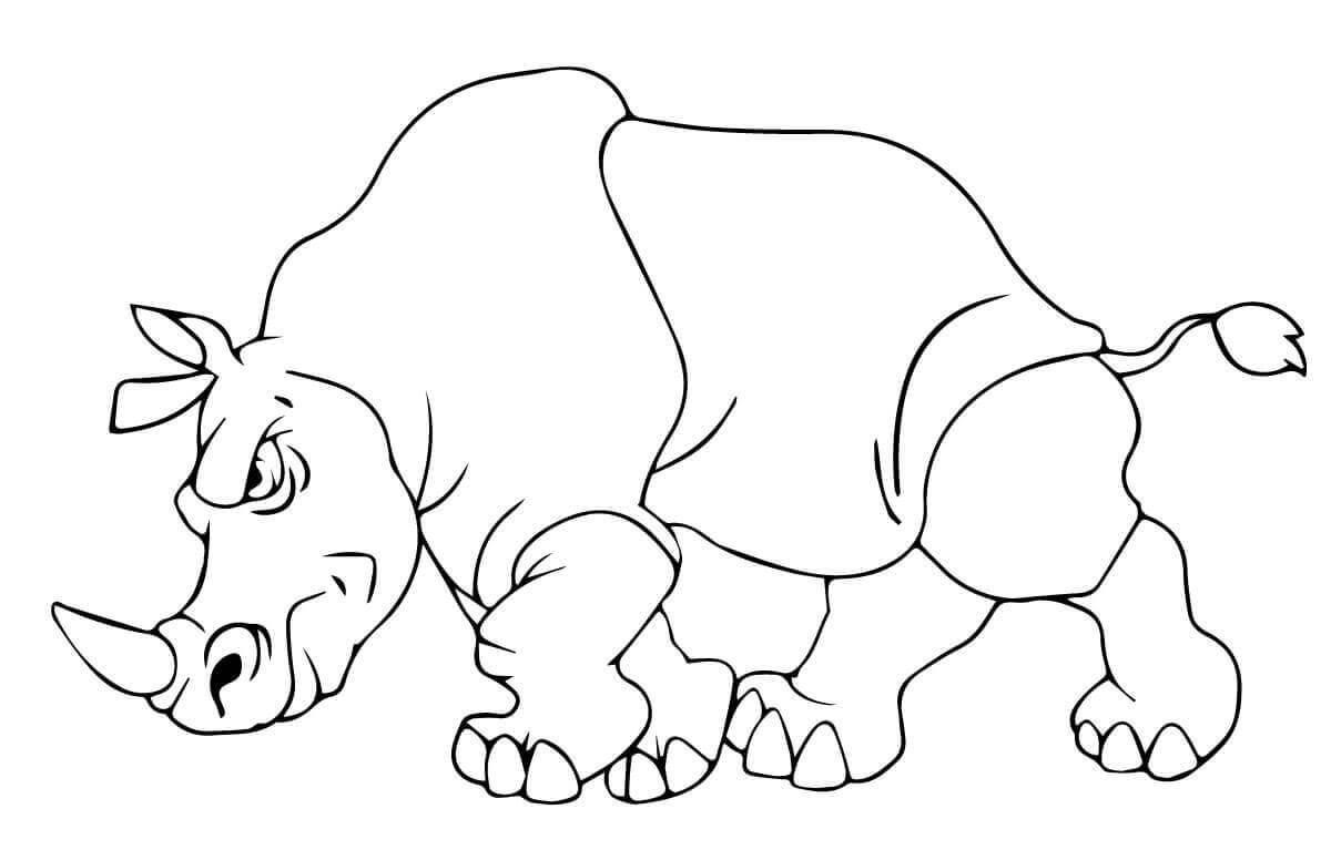 Angry Rhino Coloring Game Angry Rhino