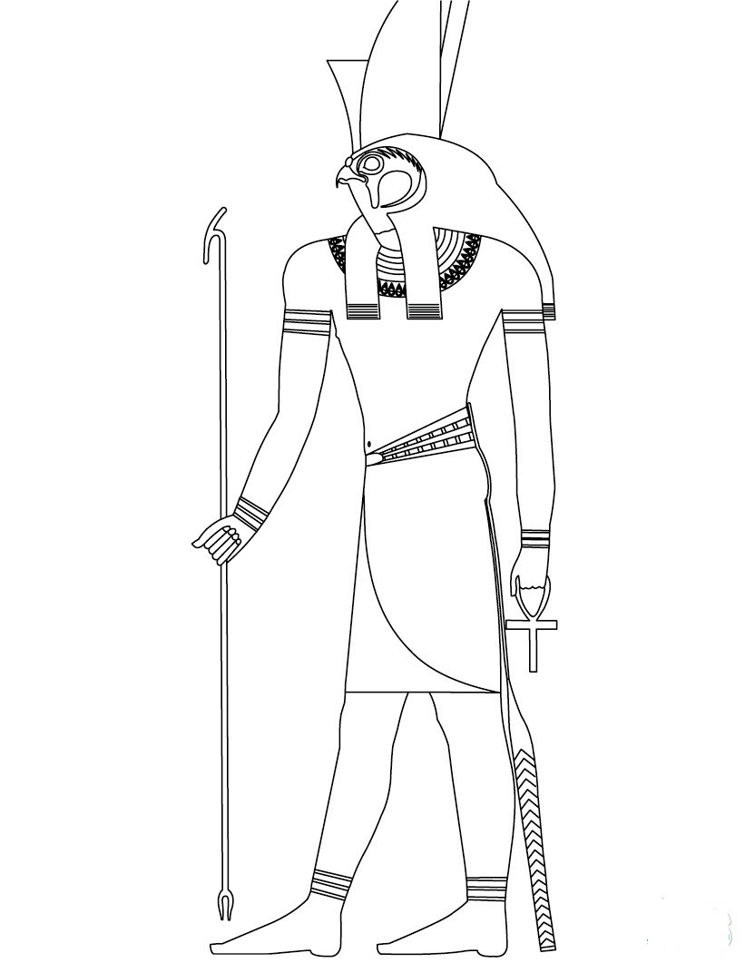 Horus The Egyptian God Coloring Game Horus The Egyptian God