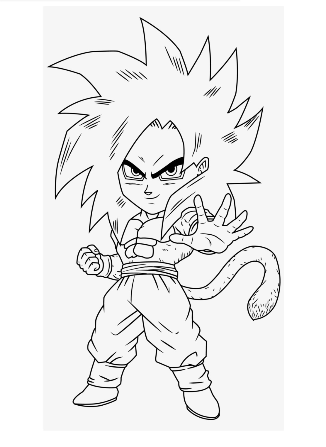 Chibi Goku Super Saiyan Xeno Coloring Game Chibi Goku Super Saiyan Xeno