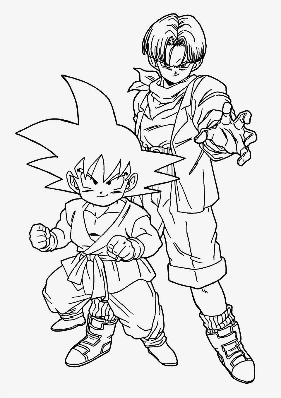 Cool Goten And Trunks Coloring Game Cool Goten And Trunks