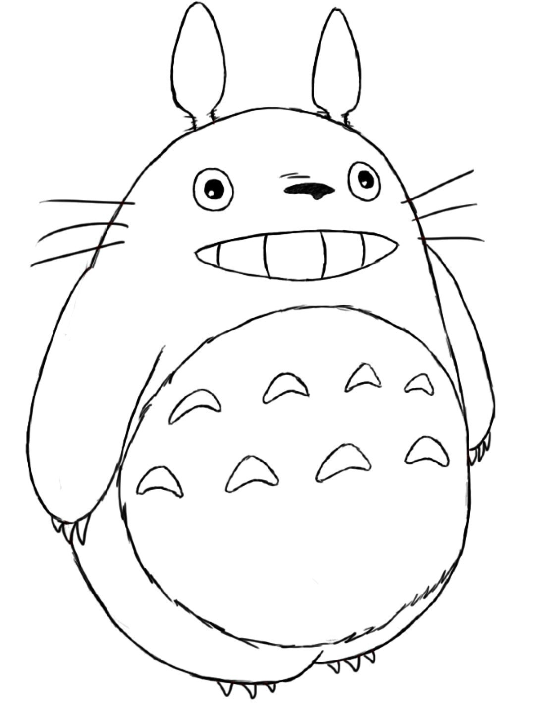 Totoro Smiling Coloring Game Totoro Smiling