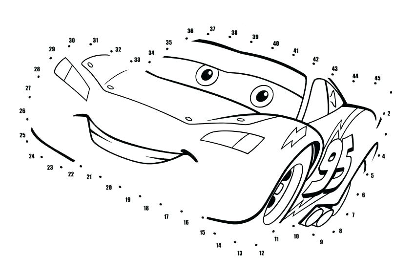 McQueen Dot To Dots Coloring Game McQueen Dot To Dots