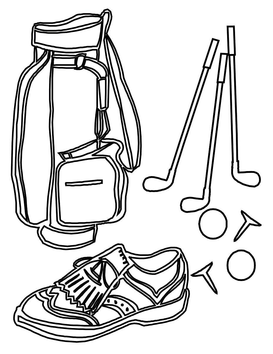 Golf Tools Coloring Game Golf Tools