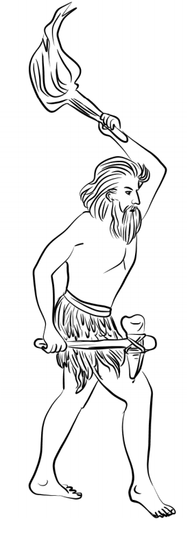 early man coloring page online