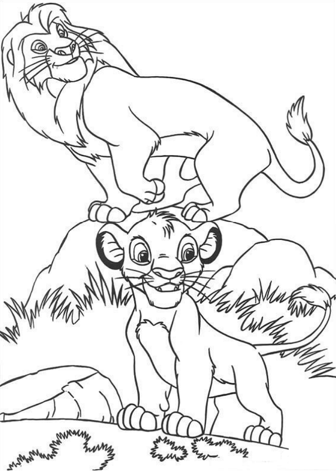Happy Color Simba Runs Lion King Coloring Games - ColoringGames.Net