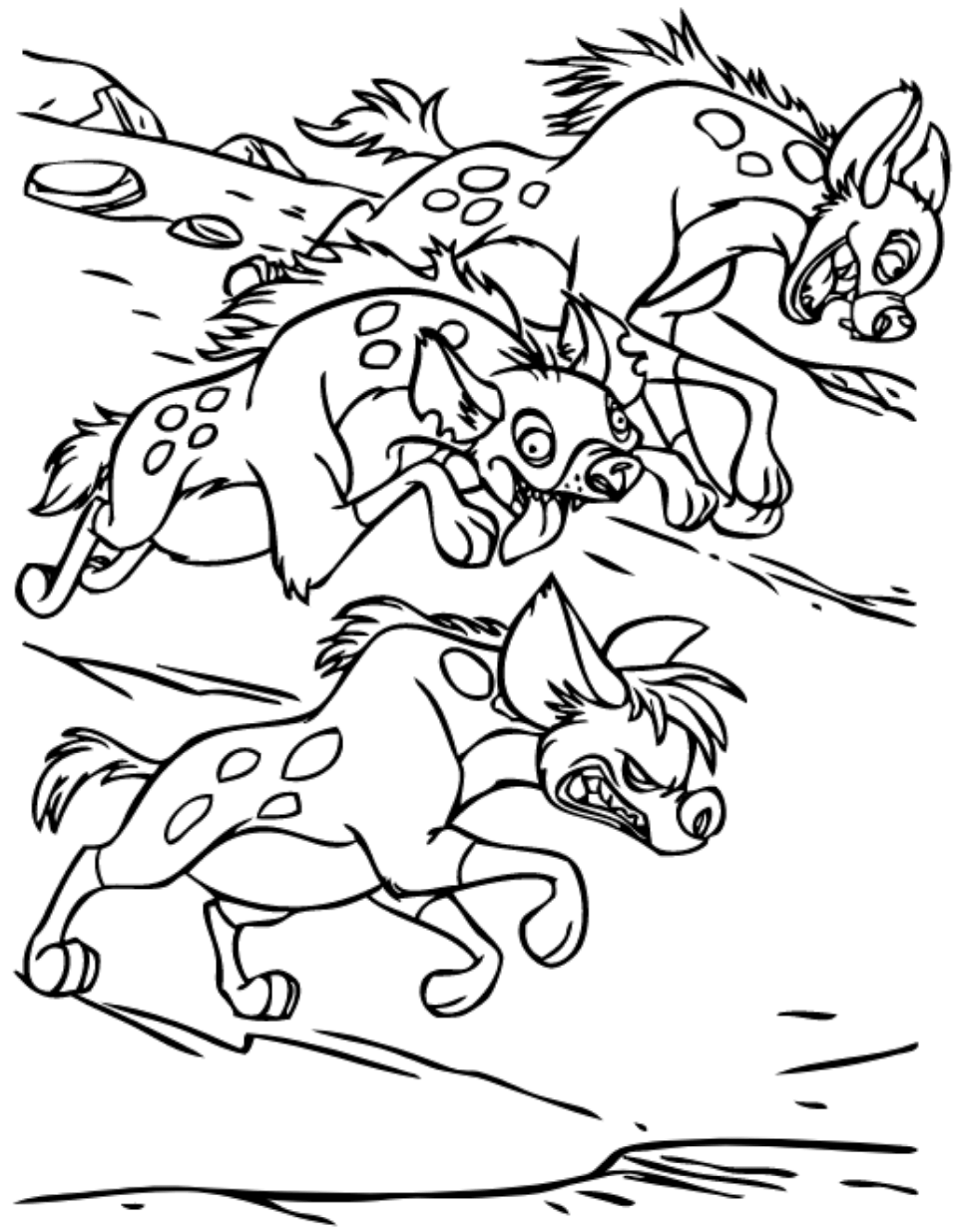 banzai coloring page easy the lion king