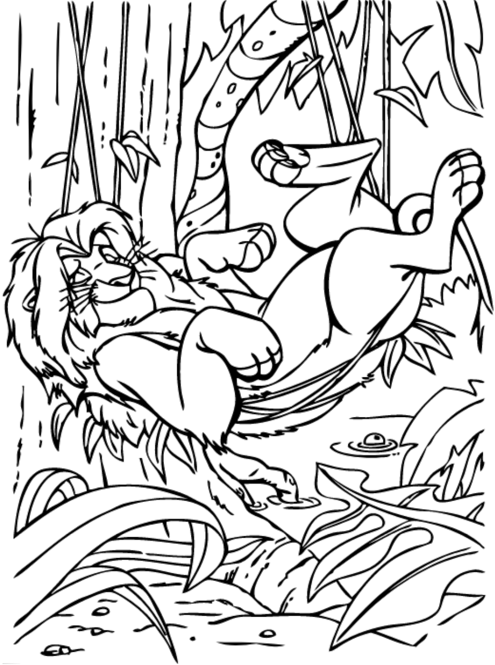 Happy Color Simba Runs Lion King Coloring Games - ColoringGames.Net