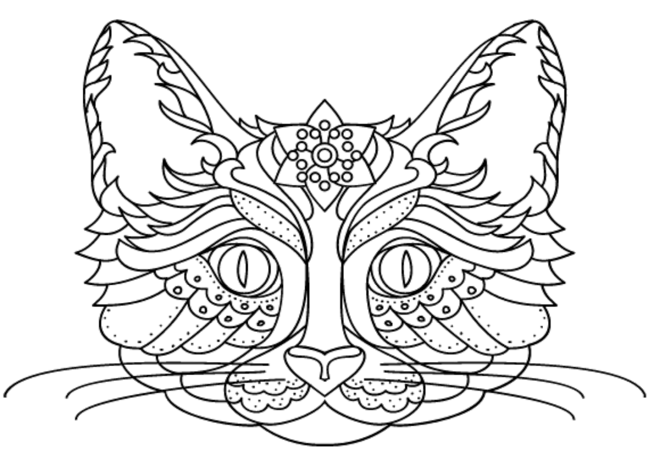Printable Cartoon Cat Coloring - Play Free Coloring Game Online