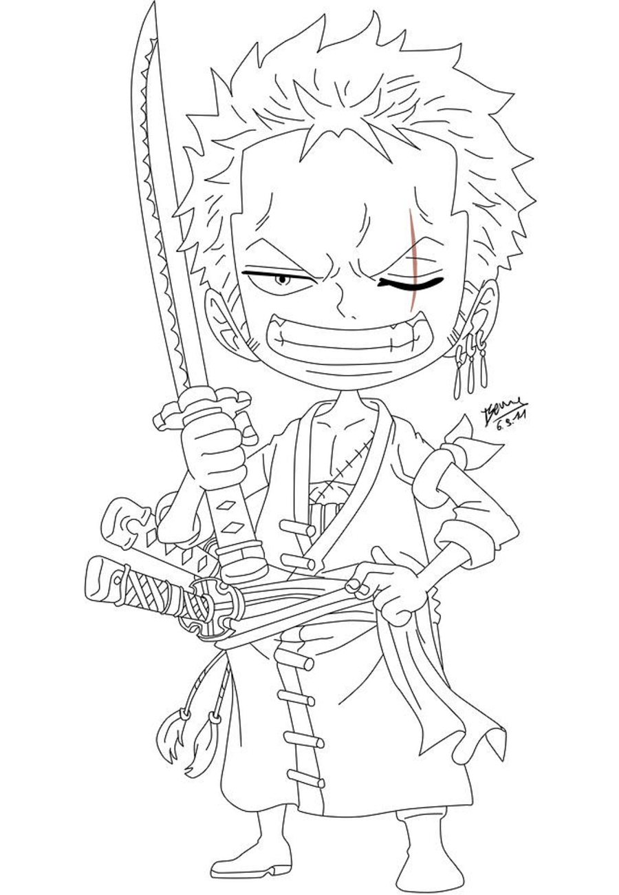 One Piece Roronoa Zoro Coloring - Play Free Coloring Game Online