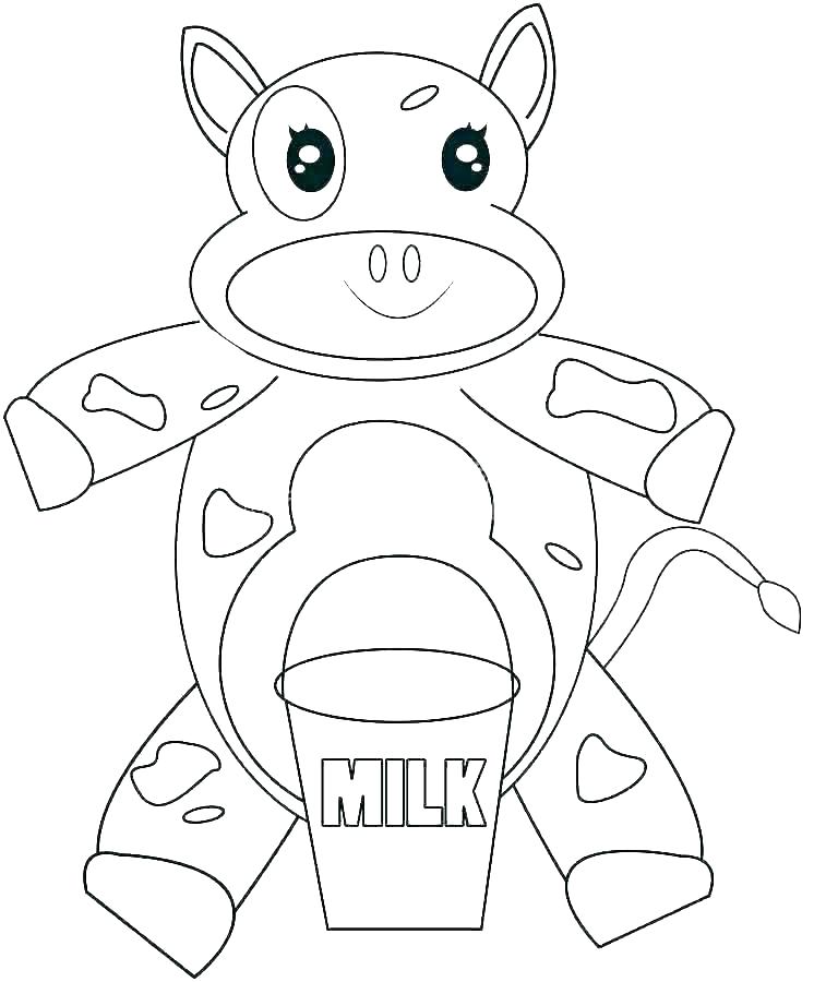 Cow With Milk Cup Coloring Game Cow With Milk Cup