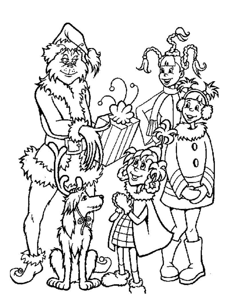 Grinch Giving Gifts To Children