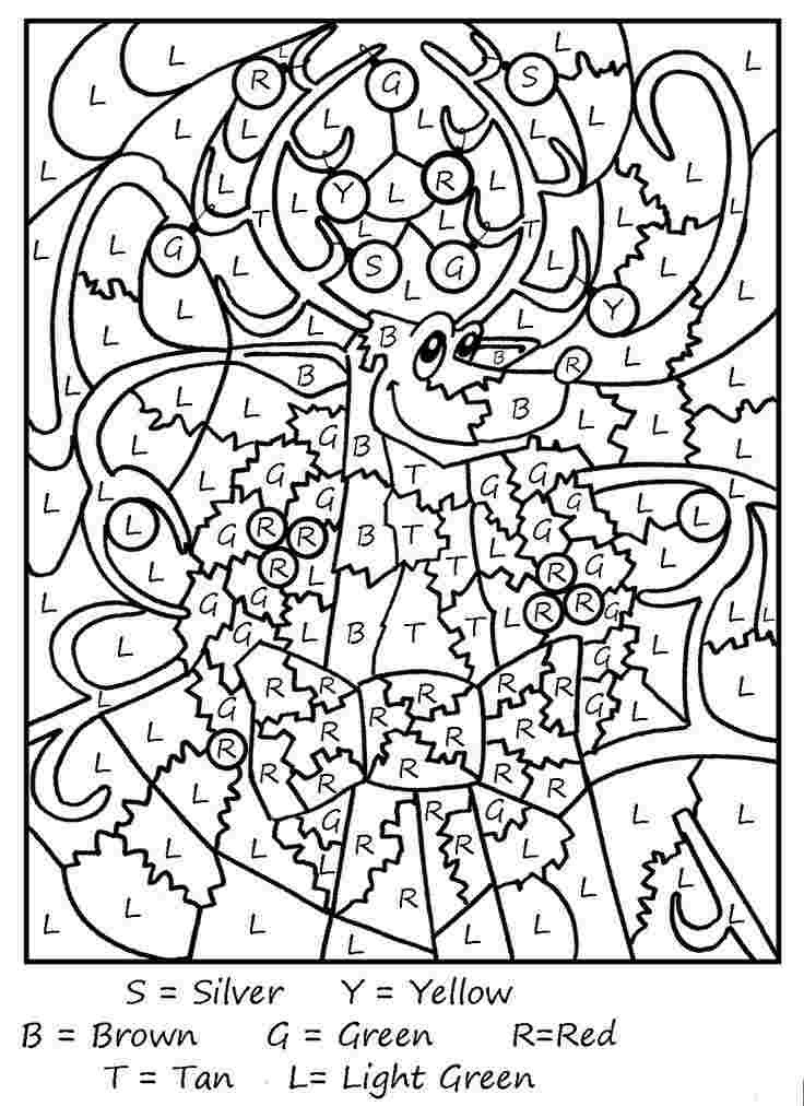 A Deer For Coloring By Numbers