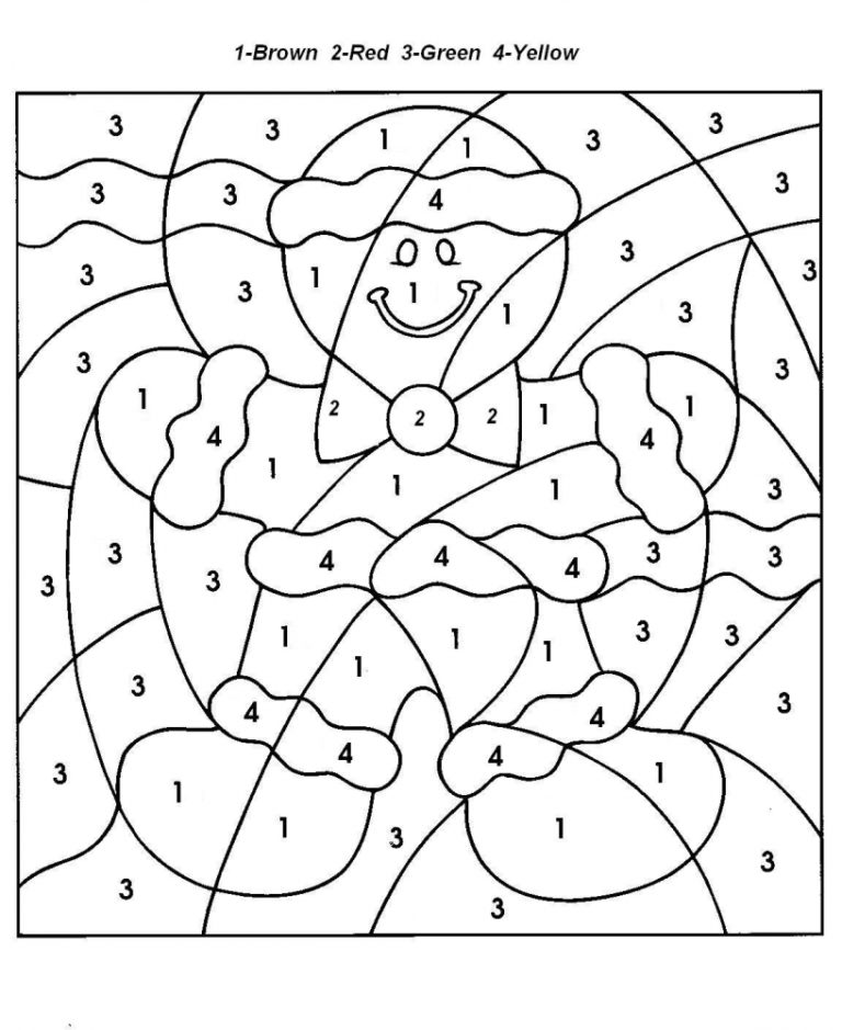 Ginger Biscuit For Coloring By Numbers