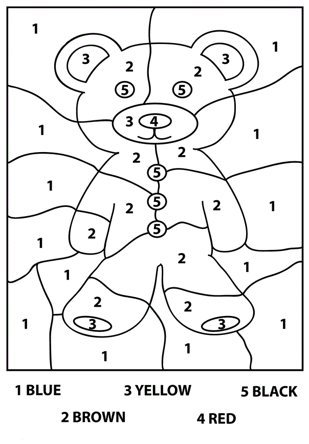 Teddy Bear For Coloring By Numbers Coloring Play Free Coloring Game Online