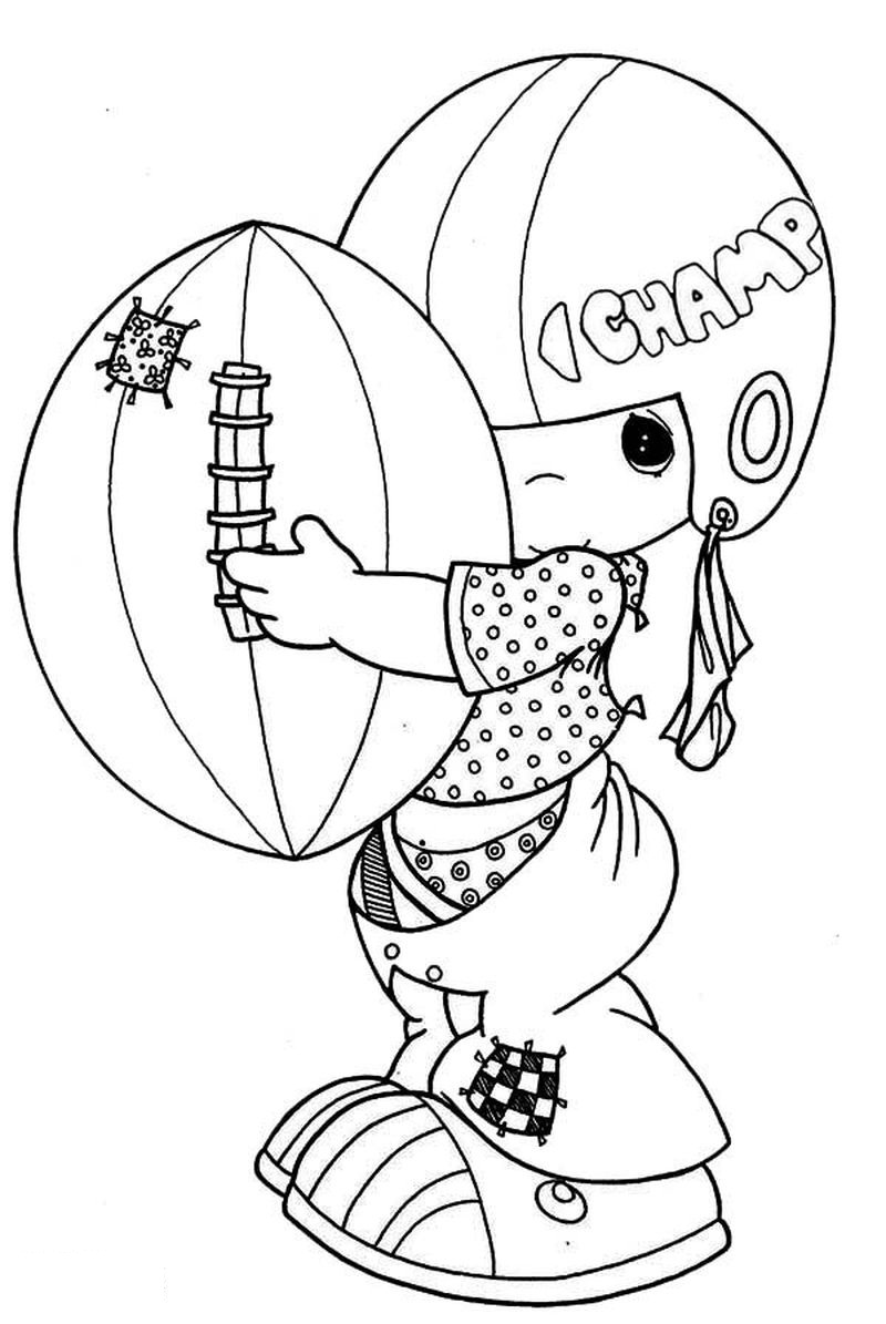 Little Girl Playing Football