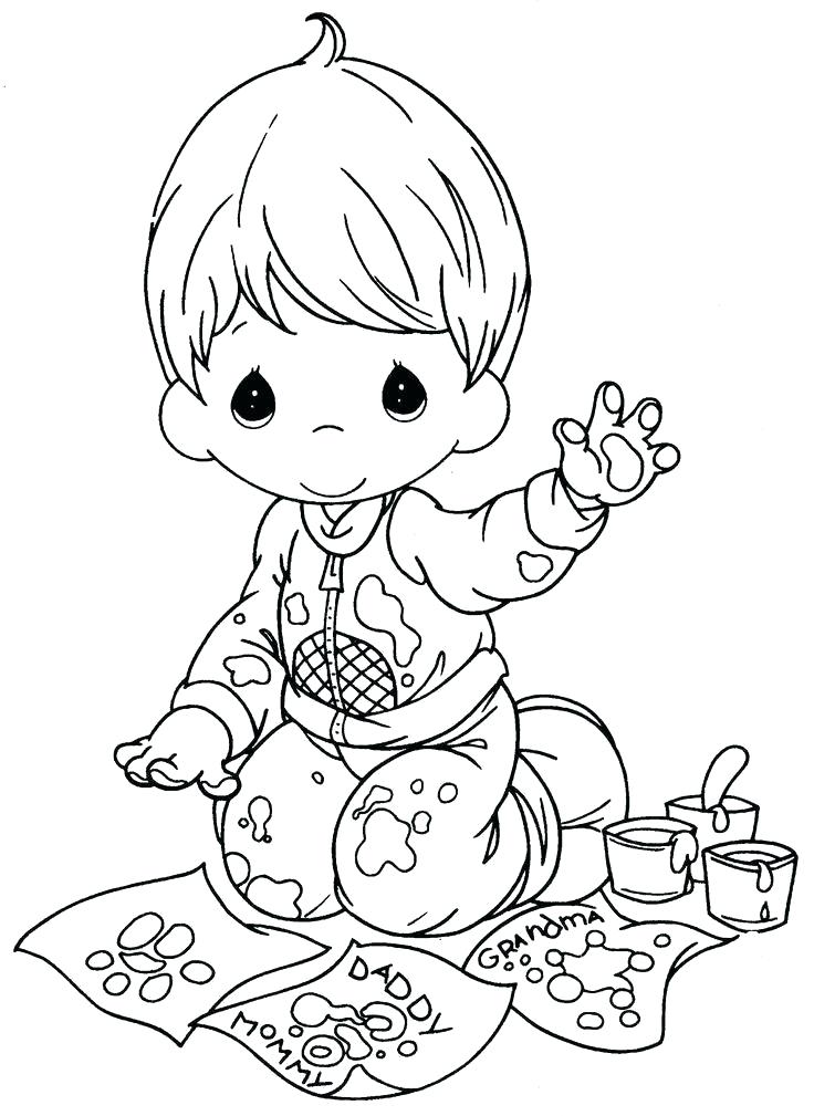 Little Boy Painting