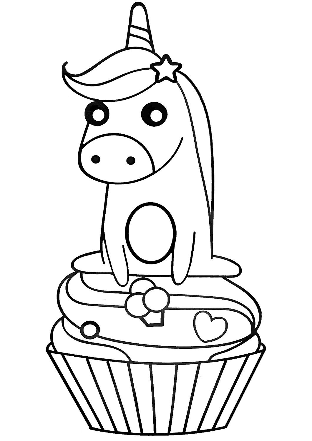 Unicorn Sitting On Cupcake Coloring Game Unicorn Sitting On Cupcake