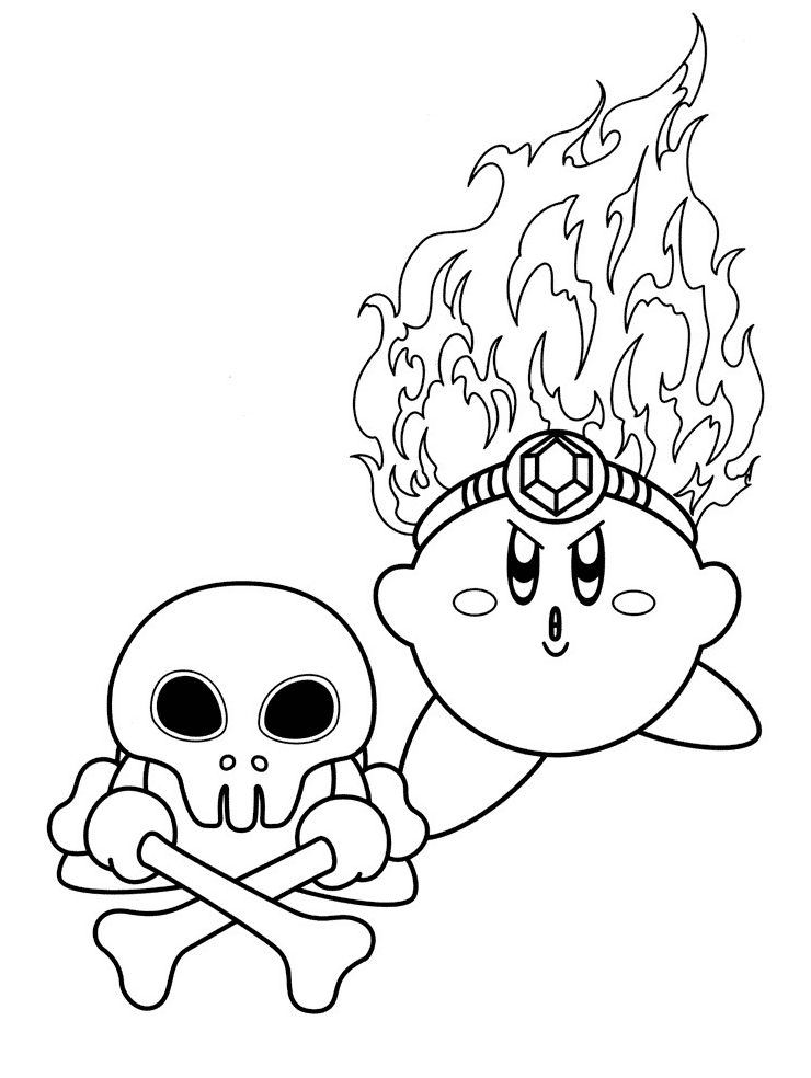Fire Kirby Coloring Game Fire Kirby