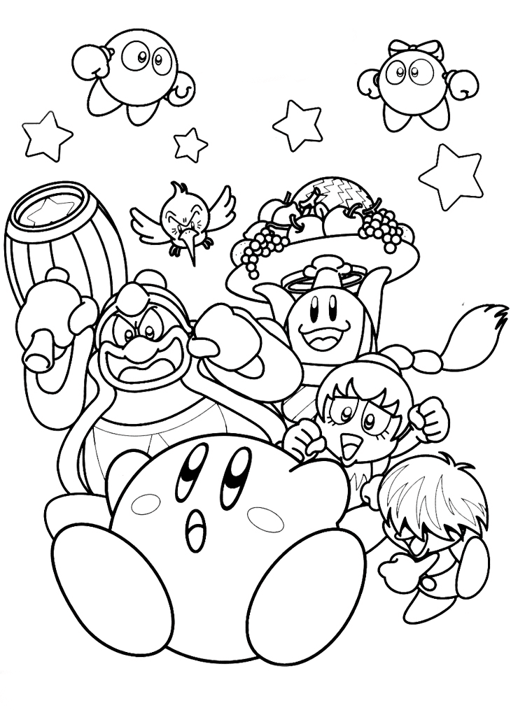 Kirby And Friends Coloring Game Kirby And Friends