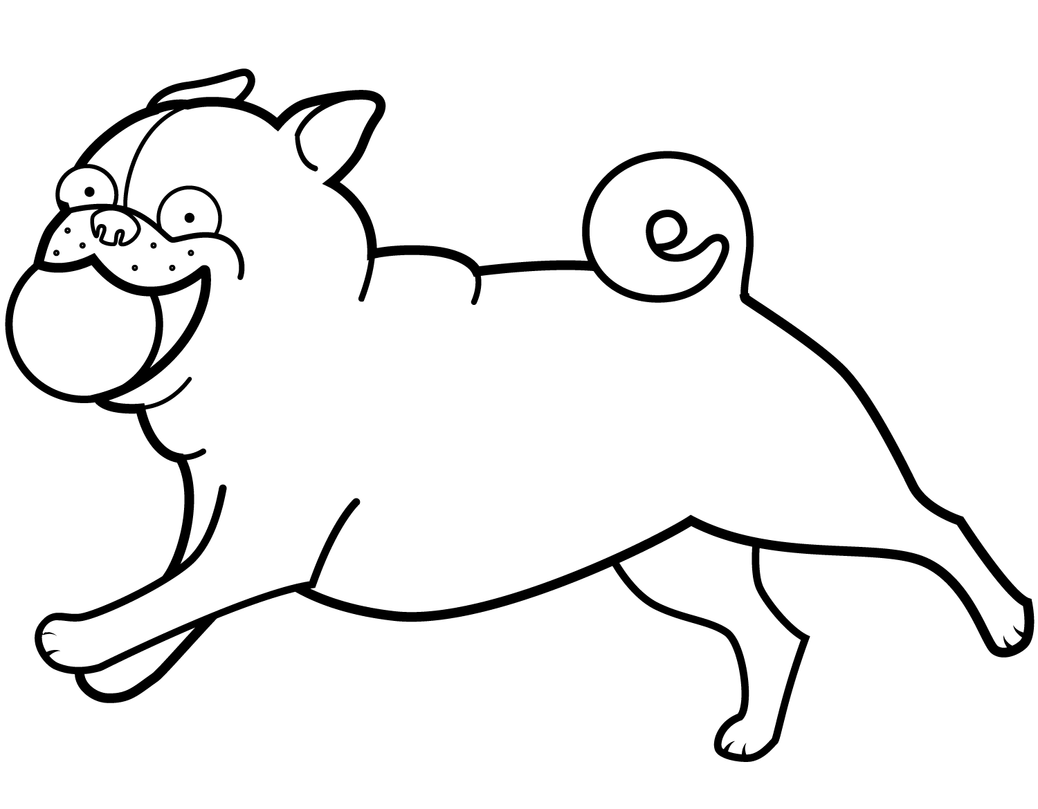 Funny Pug Playing Ball Coloring Game Funny Pug Playing Ball