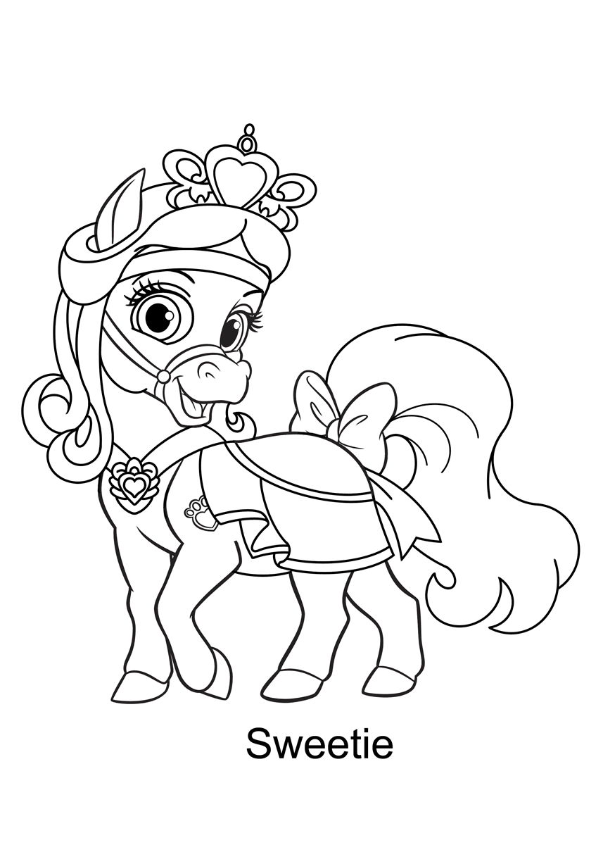Palace Pets Sweetie Coloring Game Palace Pets Sweetie