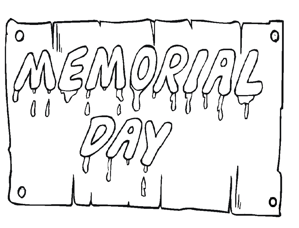 Memorial Day Poster Coloring Game Memorial Day Poster