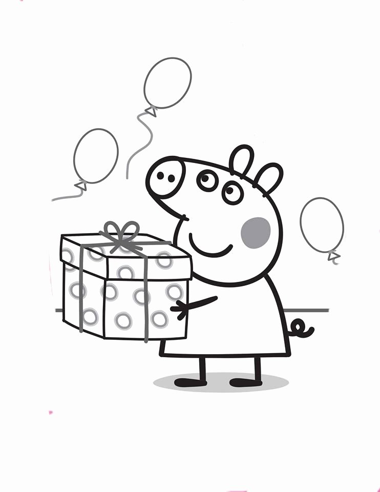 Peppa Pig And Gift Coloring Game Peppa Pig And Gift