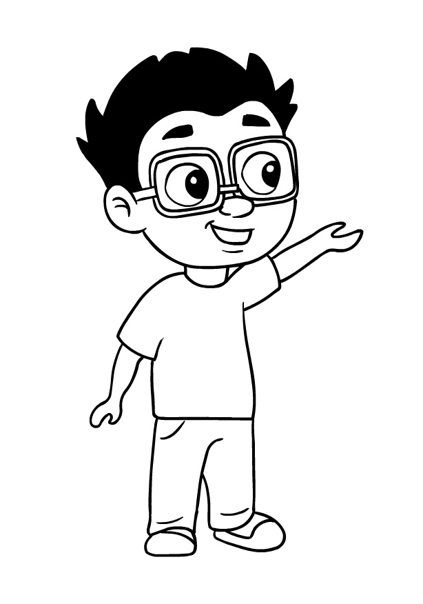 Carlos from Nina's World Coloring - Play Free Coloring Game Online