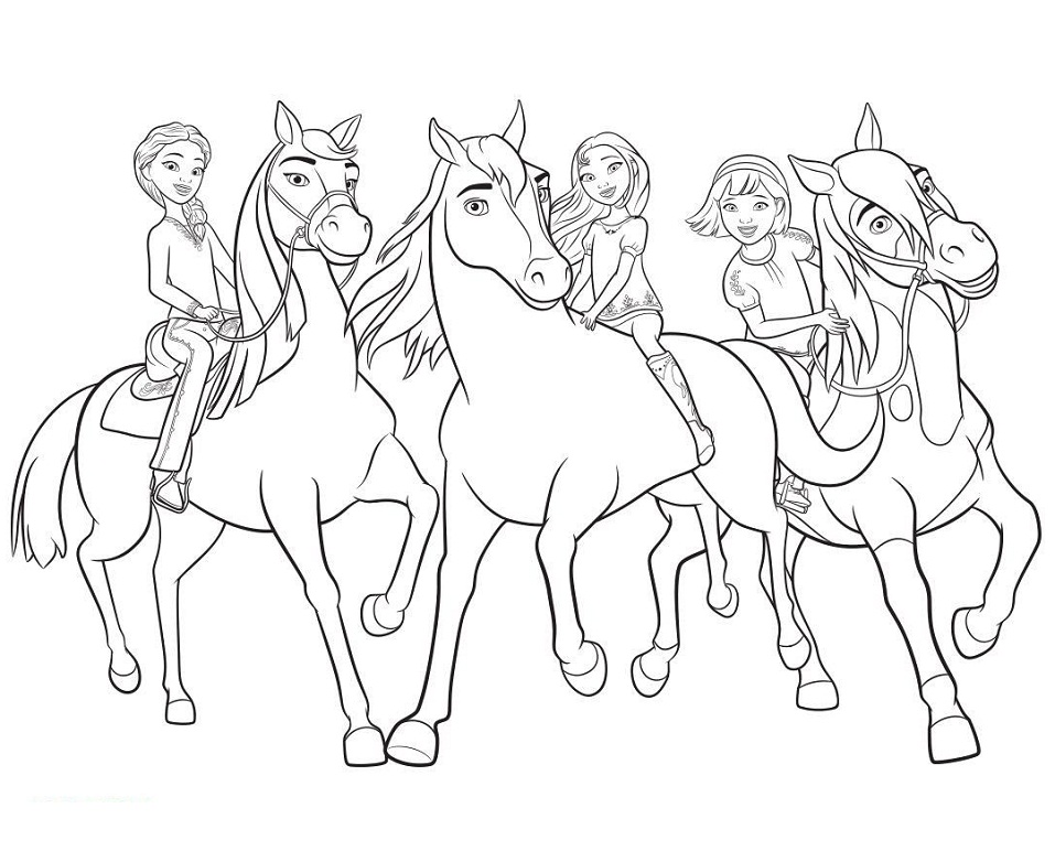 Spirit Riding Free Coloring Games - ColoringGames.Net