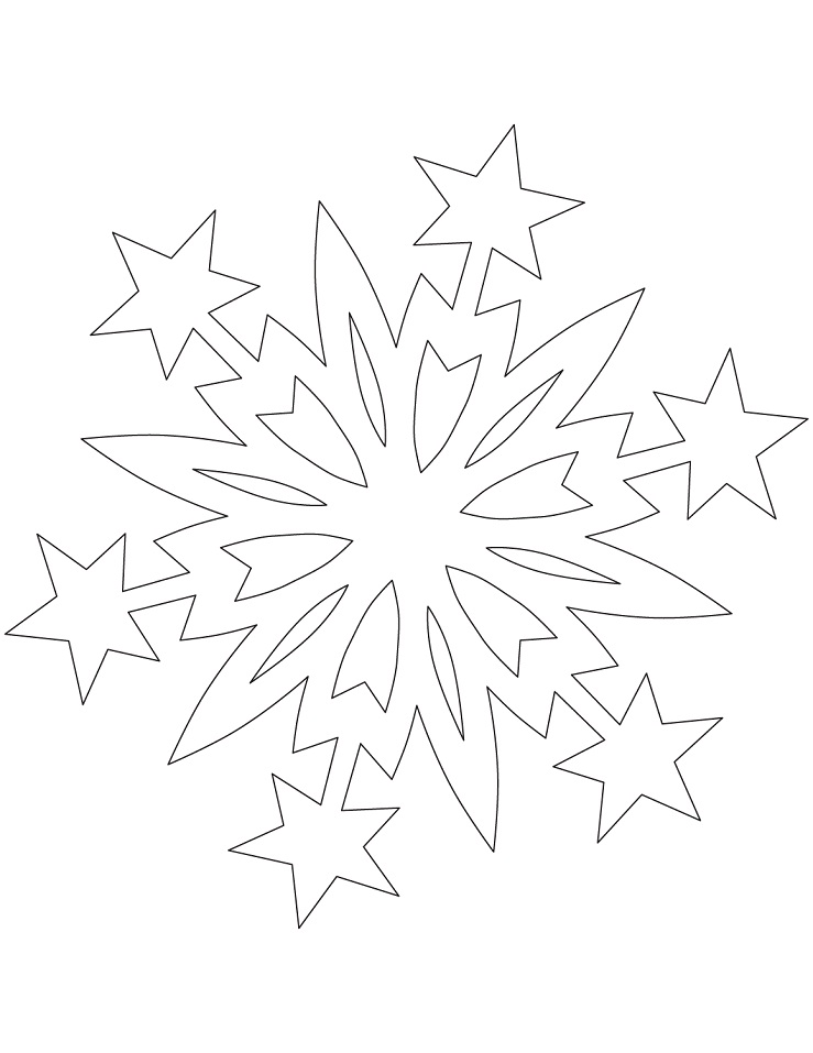 Snowflake with Christmas Stars