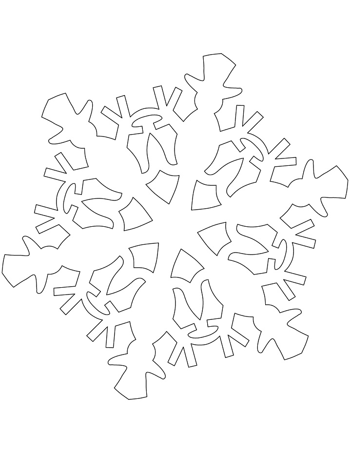 Snowflake Pattern with Snowman