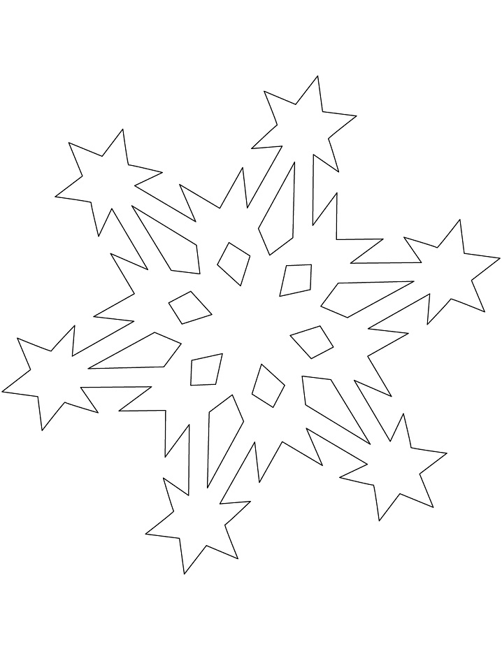 Snowflake Pattern with Stars