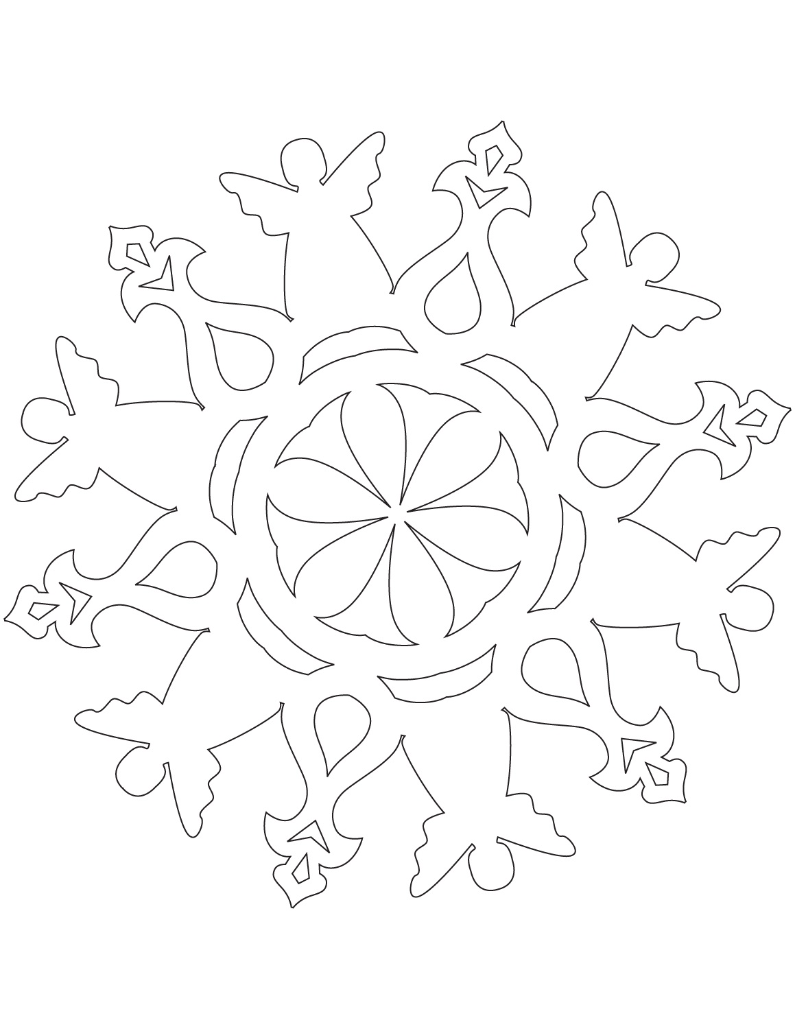 Snowflake with Angels