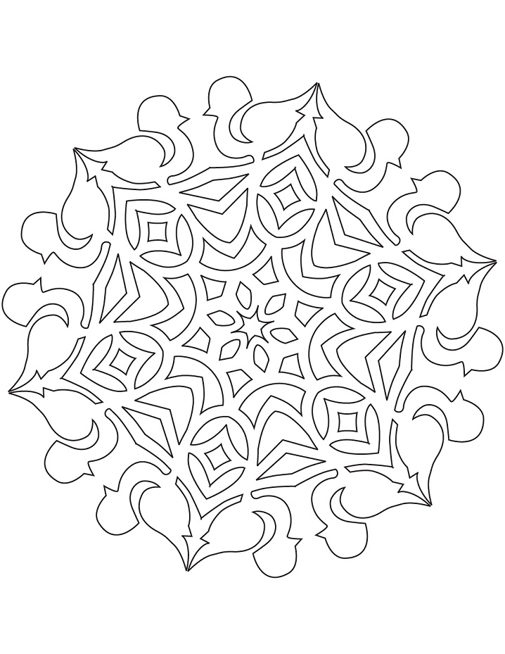 Snowflake with Bullfinch Bird