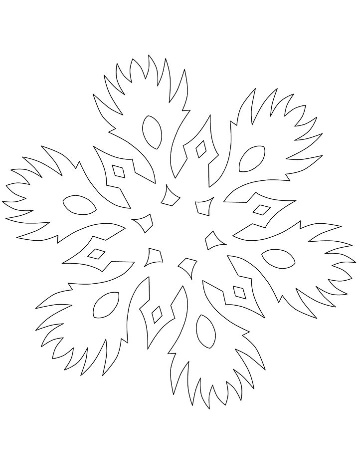 Snowflake with Burning Pattern
