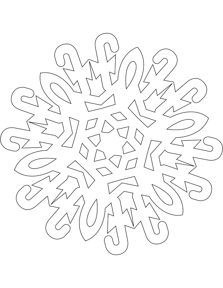 Snowflake with Caramel Cane