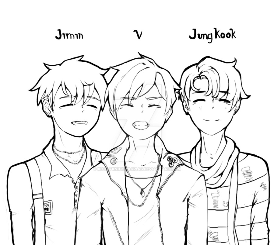 Jimin, V and Jungkook Coloring Game Jimin, V and Jungkook
