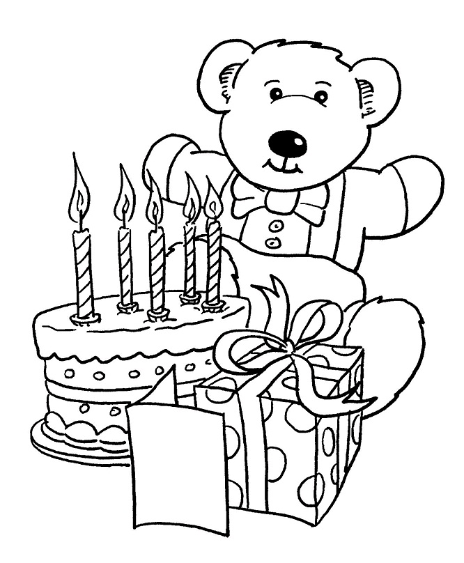 Birthday Gifts and Teddy Bear Coloring Game Birthday Gifts and Teddy Bear