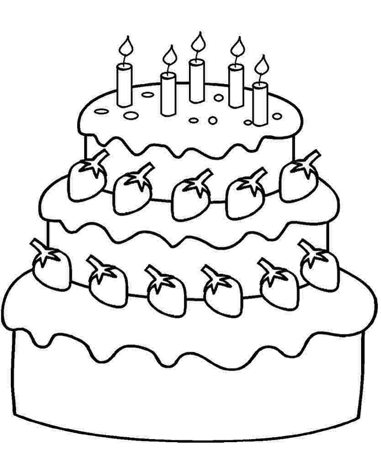 Strawberry Birthday Cake